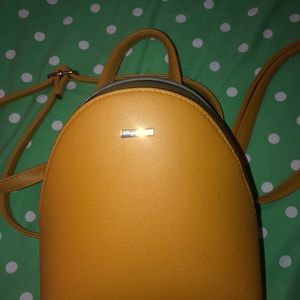 mustard yellow small backpack